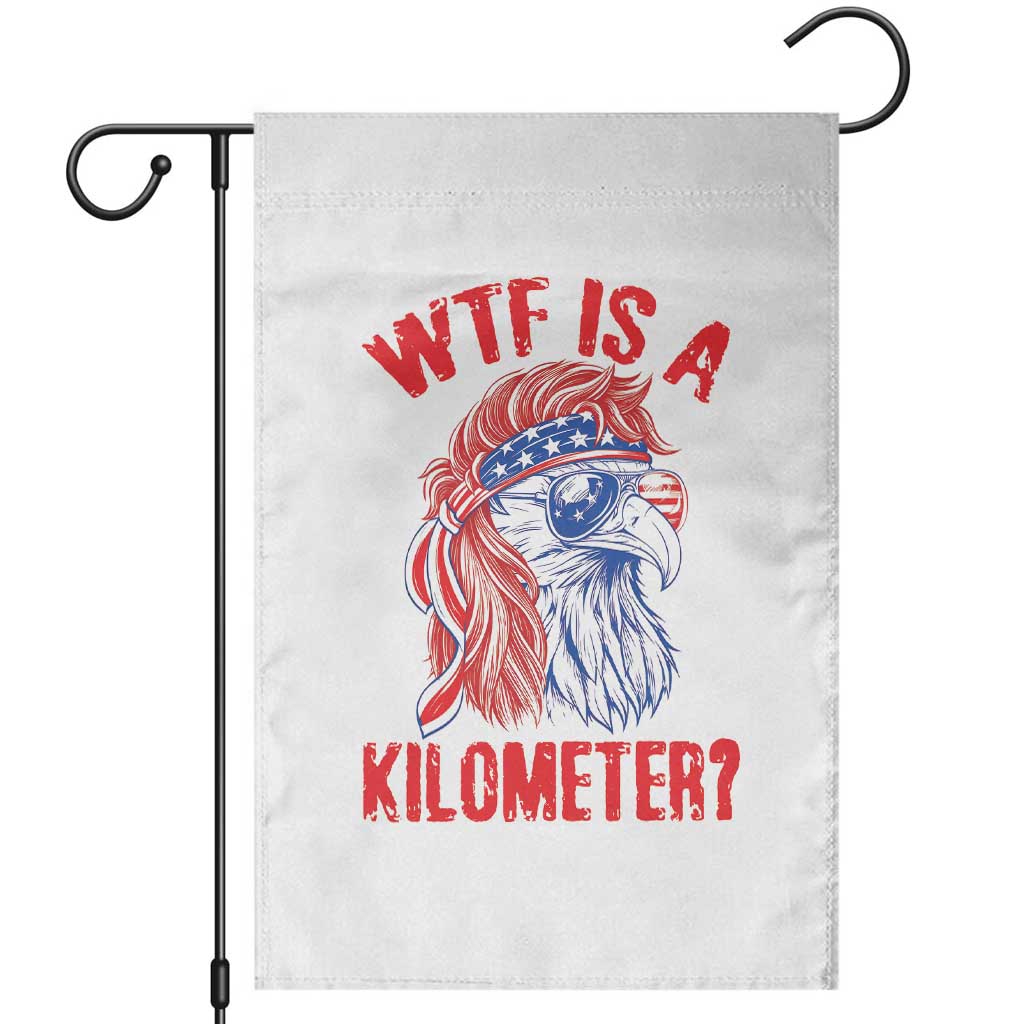 WTF is A Kilometer Garden Flag Patriotic Eagle 4th of July USA American Flag