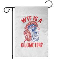 WTF is A Kilometer Garden Flag Patriotic Eagle 4th of July USA American Flag
