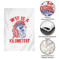 WTF is A Kilometer Garden Flag Patriotic Eagle 4th of July USA American Flag