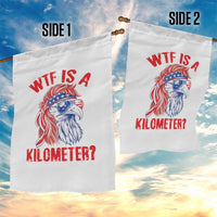 WTF is A Kilometer Garden Flag Patriotic Eagle 4th of July USA American Flag