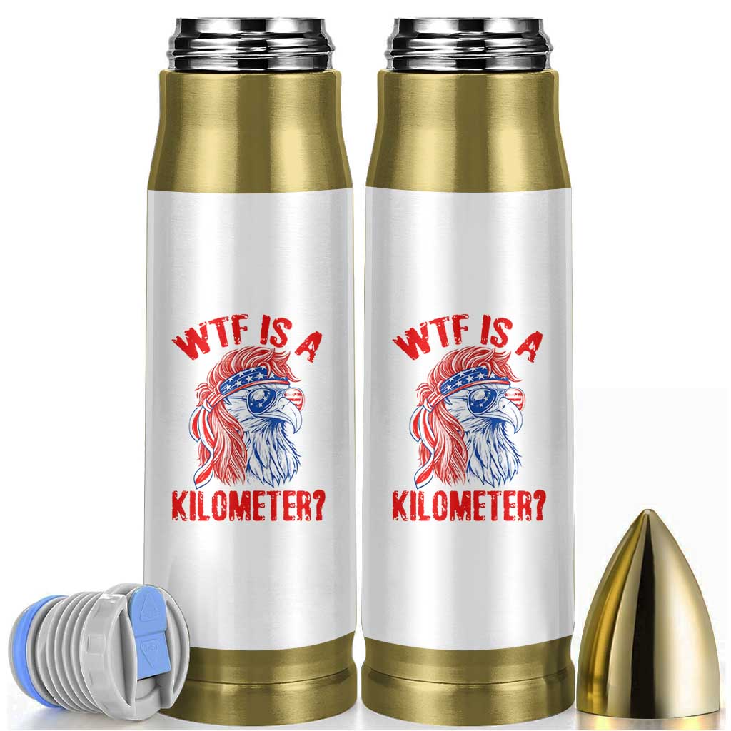 WTF is A Kilometer Bullet Tumbler Patriotic Eagle 4th of July USA American Flag