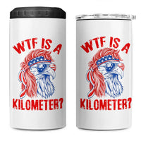 WTF is A Kilometer 4 in 1 Can Cooler Tumbler Patriotic Eagle 4th of July USA American Flag