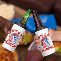 WTF is A Kilometer 4 in 1 Can Cooler Tumbler Patriotic Eagle 4th of July USA American Flag
