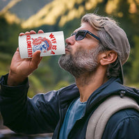WTF is A Kilometer 4 in 1 Can Cooler Tumbler Patriotic Eagle 4th of July USA American Flag