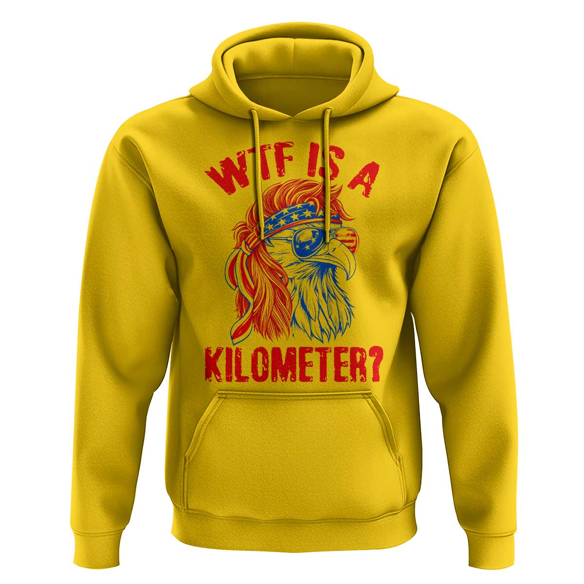 WTF is A Kilometer Hoodie Patriotic Eagle 4th of July USA American Flag