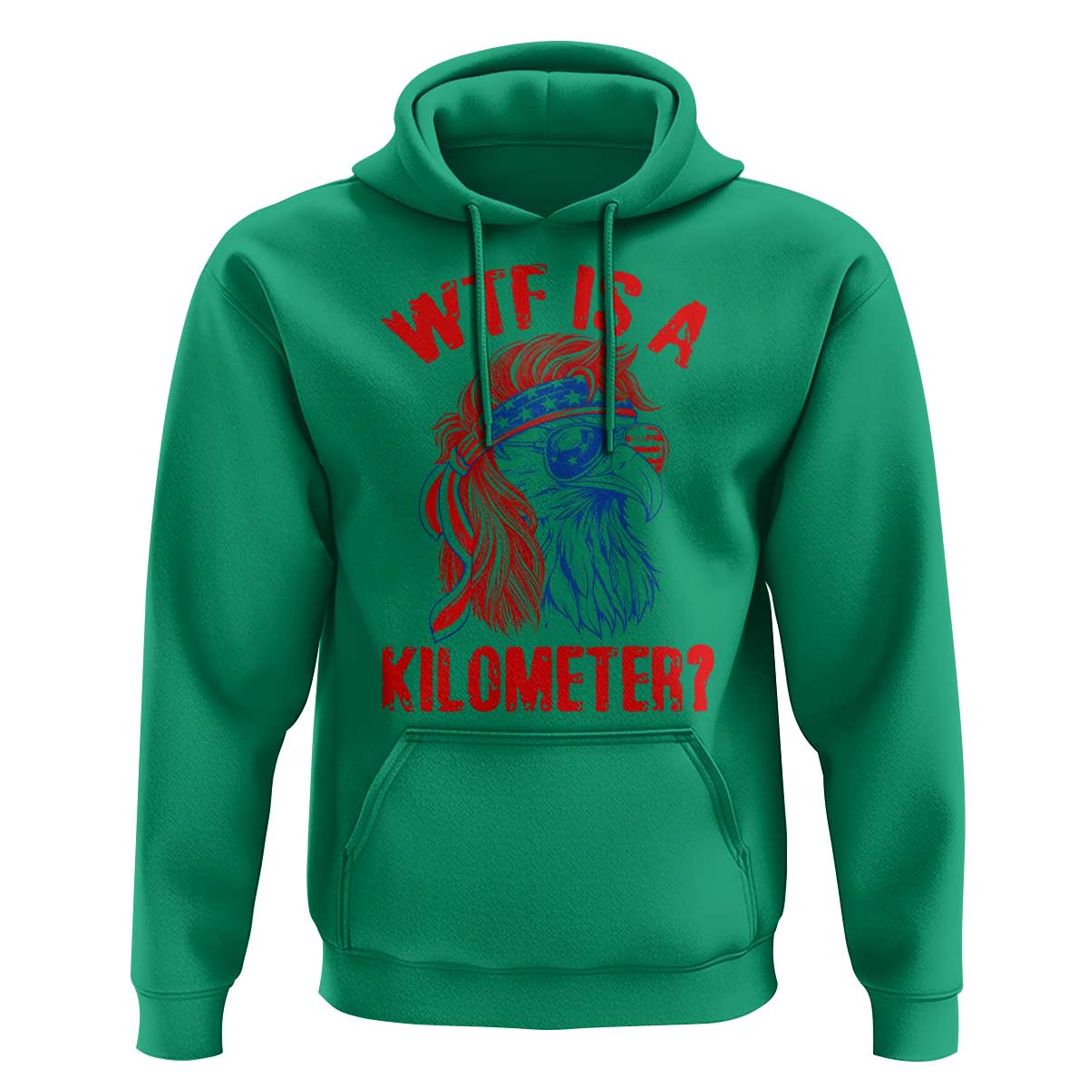 WTF is A Kilometer Hoodie Patriotic Eagle 4th of July USA American Flag
