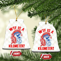 WTF is A Kilometer Ceramic Ornament Patriotic Eagle 4th of July USA American Flag