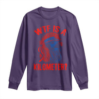 WTF is A Kilometer Long Sleeve Shirt Patriotic Eagle 4th of July USA American Flag