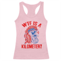 WTF is A Kilometer Racerback Tank Top Patriotic Eagle 4th of July USA American Flag