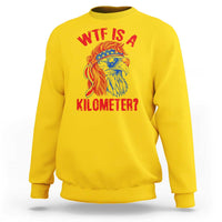 WTF is A Kilometer Sweatshirt Patriotic Eagle 4th of July USA American Flag