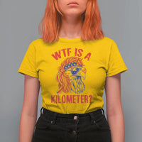 WTF is A Kilometer T Shirt For Women Patriotic Eagle 4th of July USA American Flag