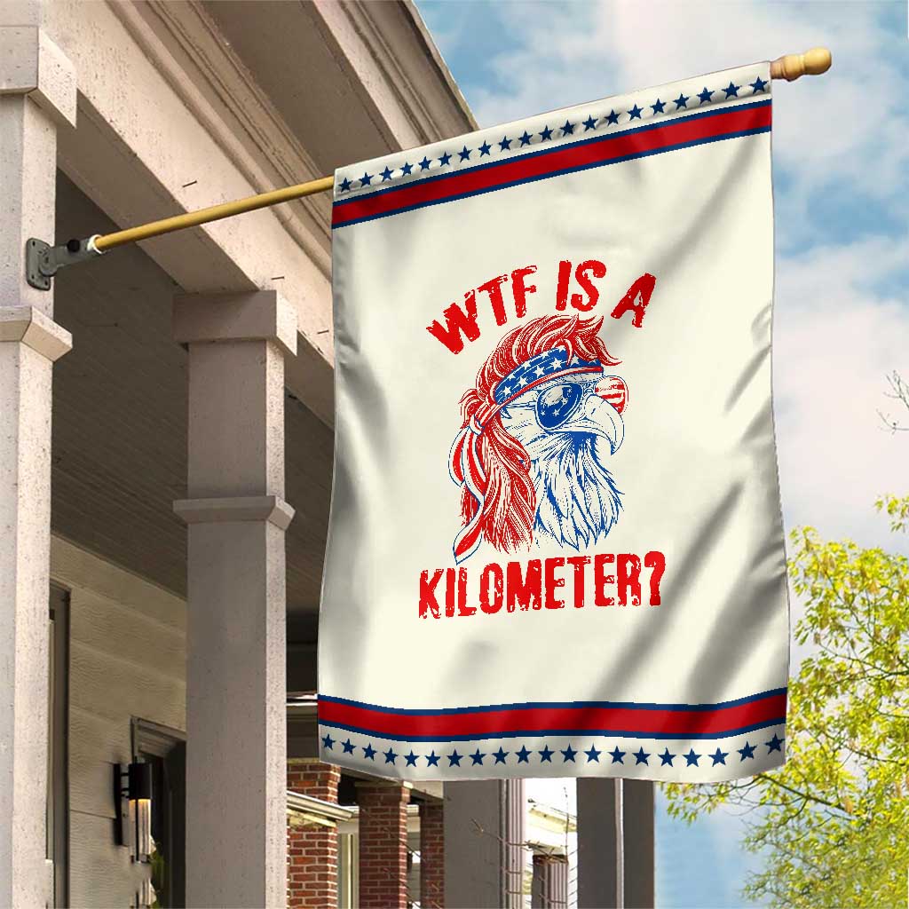 WTF is A Kilometer Patriotic Garden Flag Eagle 4th of July USA American Flag