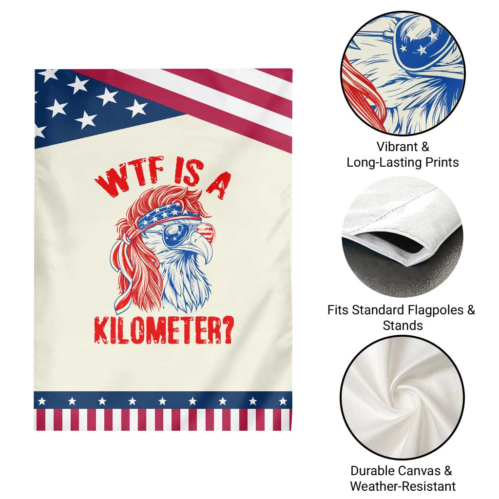 WTF is A Kilometer Patriotic Garden Flag Eagle 4th of July USA American Flag