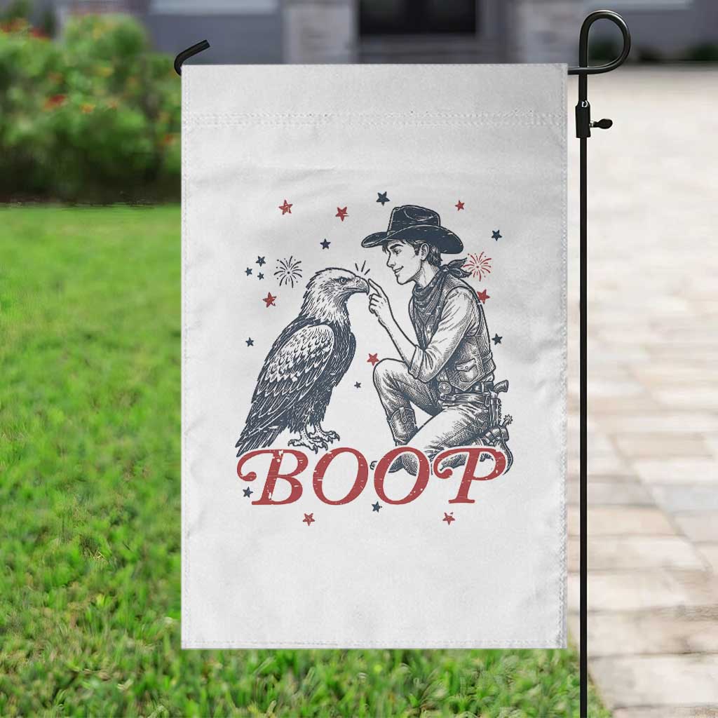 Boop Eagle Garden Flag Western Cowboy Patriotic 4th of July