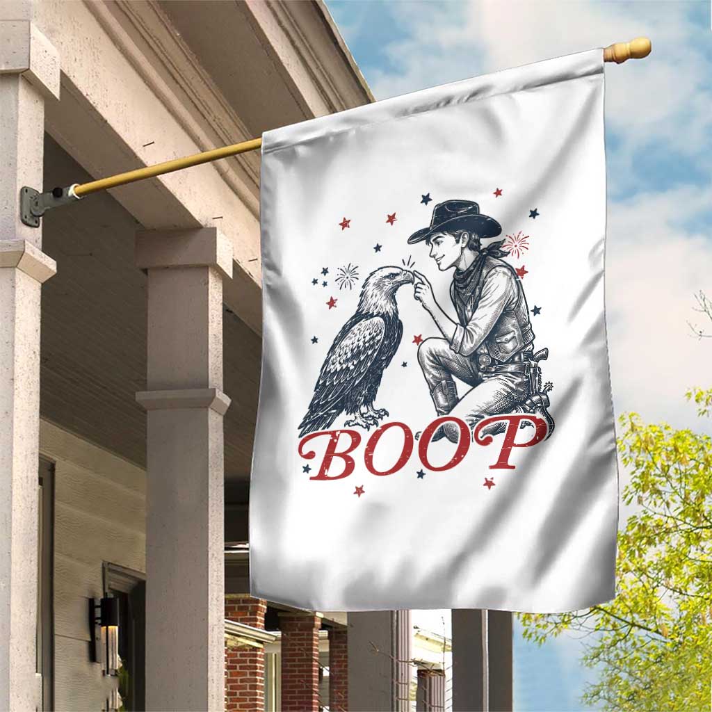 Boop Eagle Garden Flag Western Cowboy Patriotic 4th of July