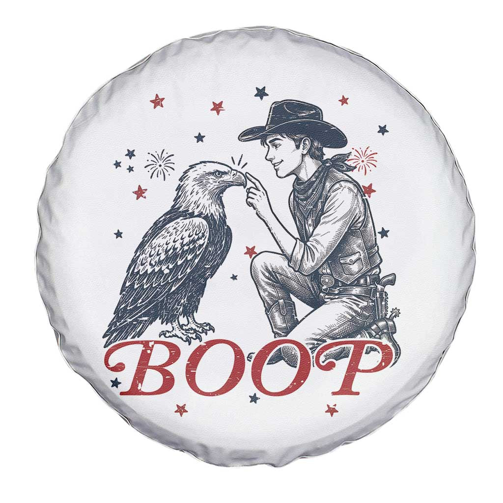 Boop Eagle Spare Tire Cover Western Cowboy Patriotic 4th of July