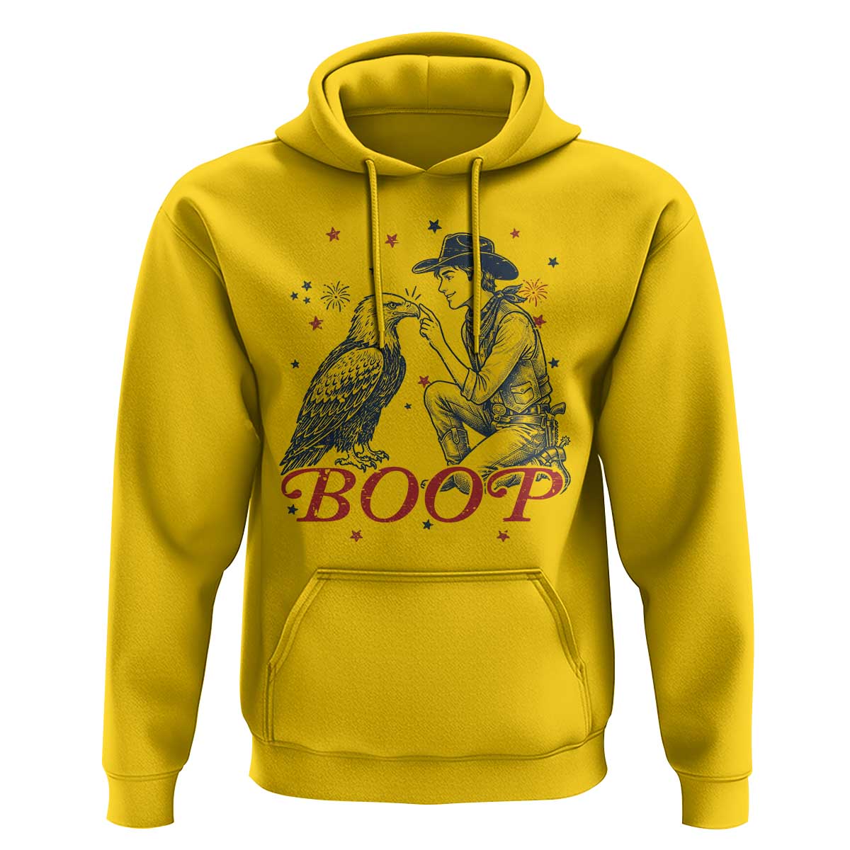 Boop Eagle Hoodie Western Cowboy Patriotic 4th of July