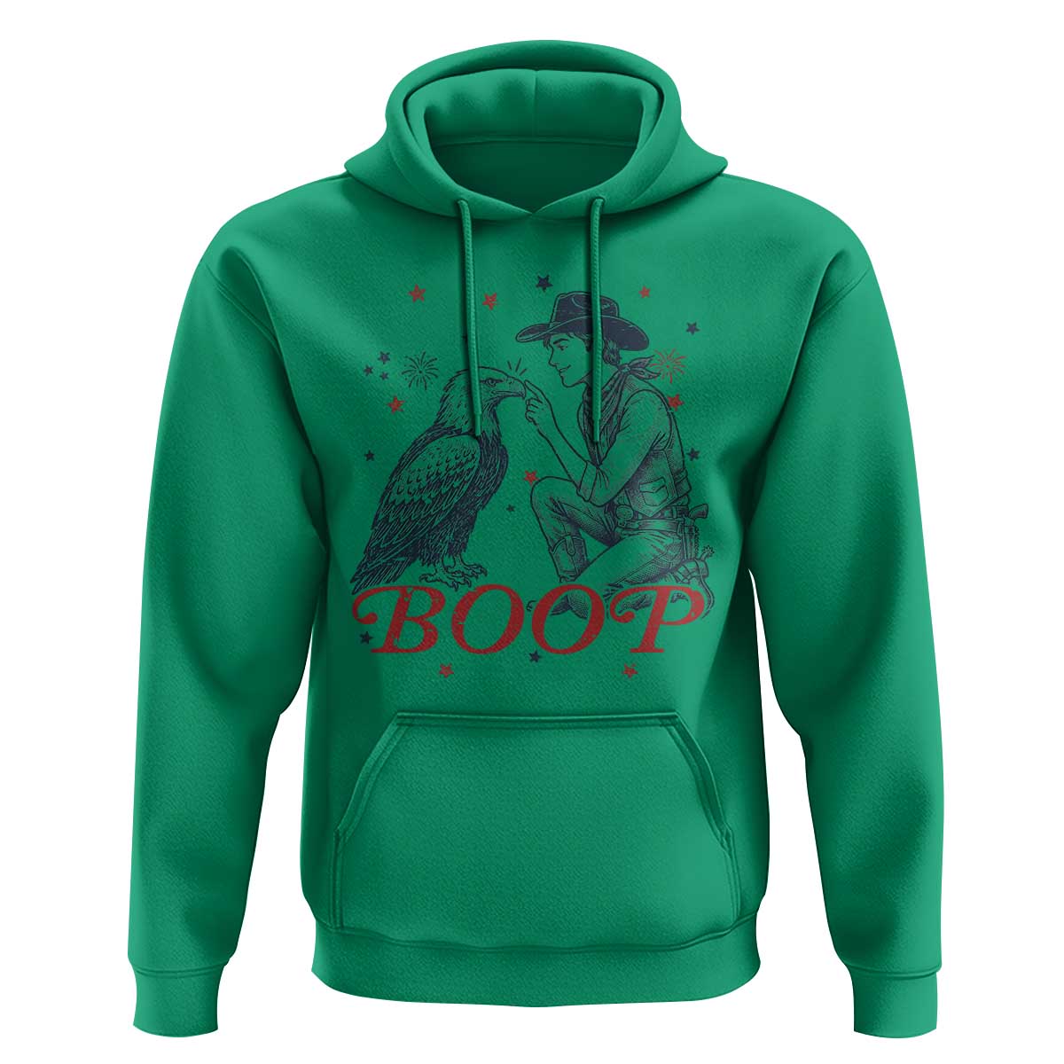 Boop Eagle Hoodie Western Cowboy Patriotic 4th of July