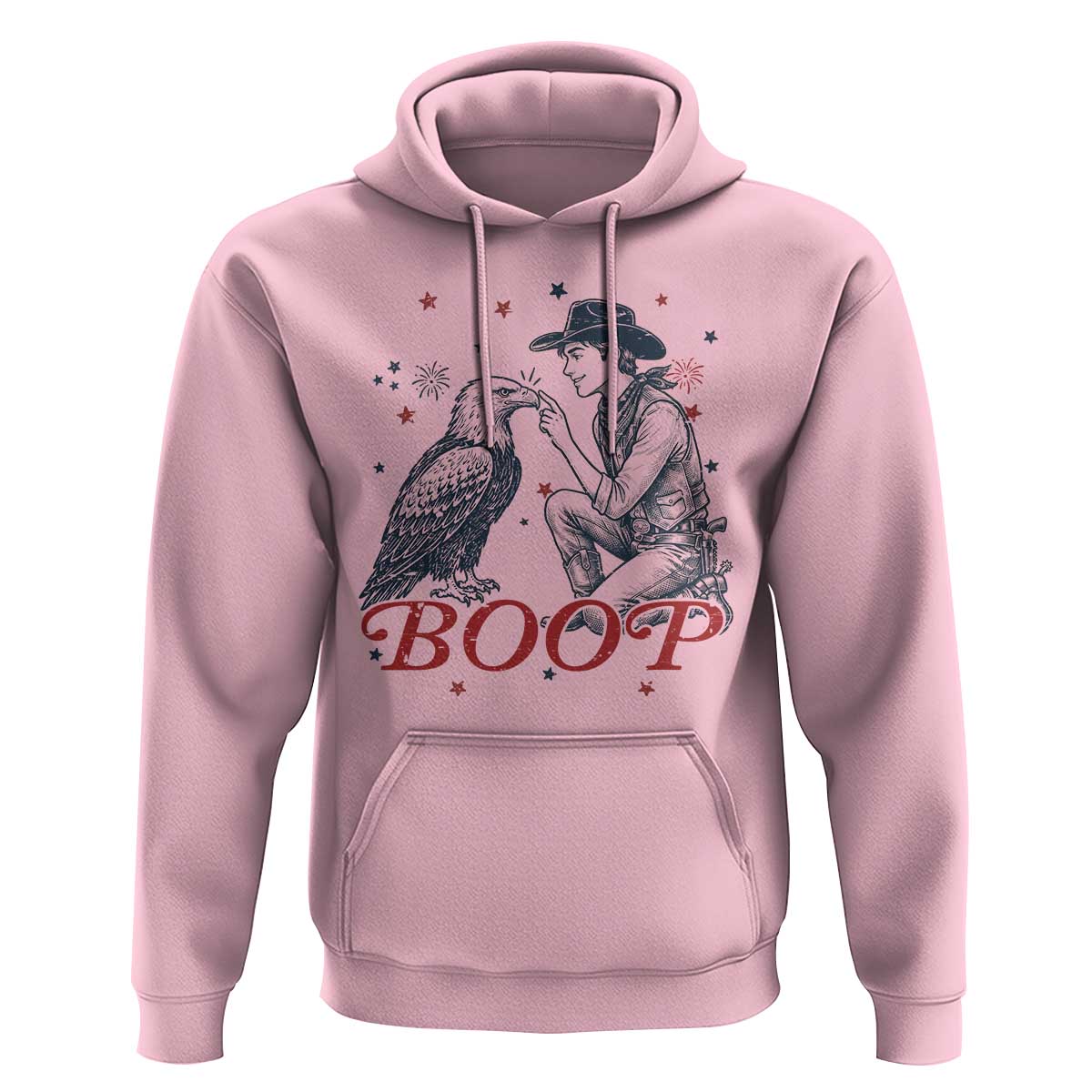 Boop Eagle Hoodie Western Cowboy Patriotic 4th of July