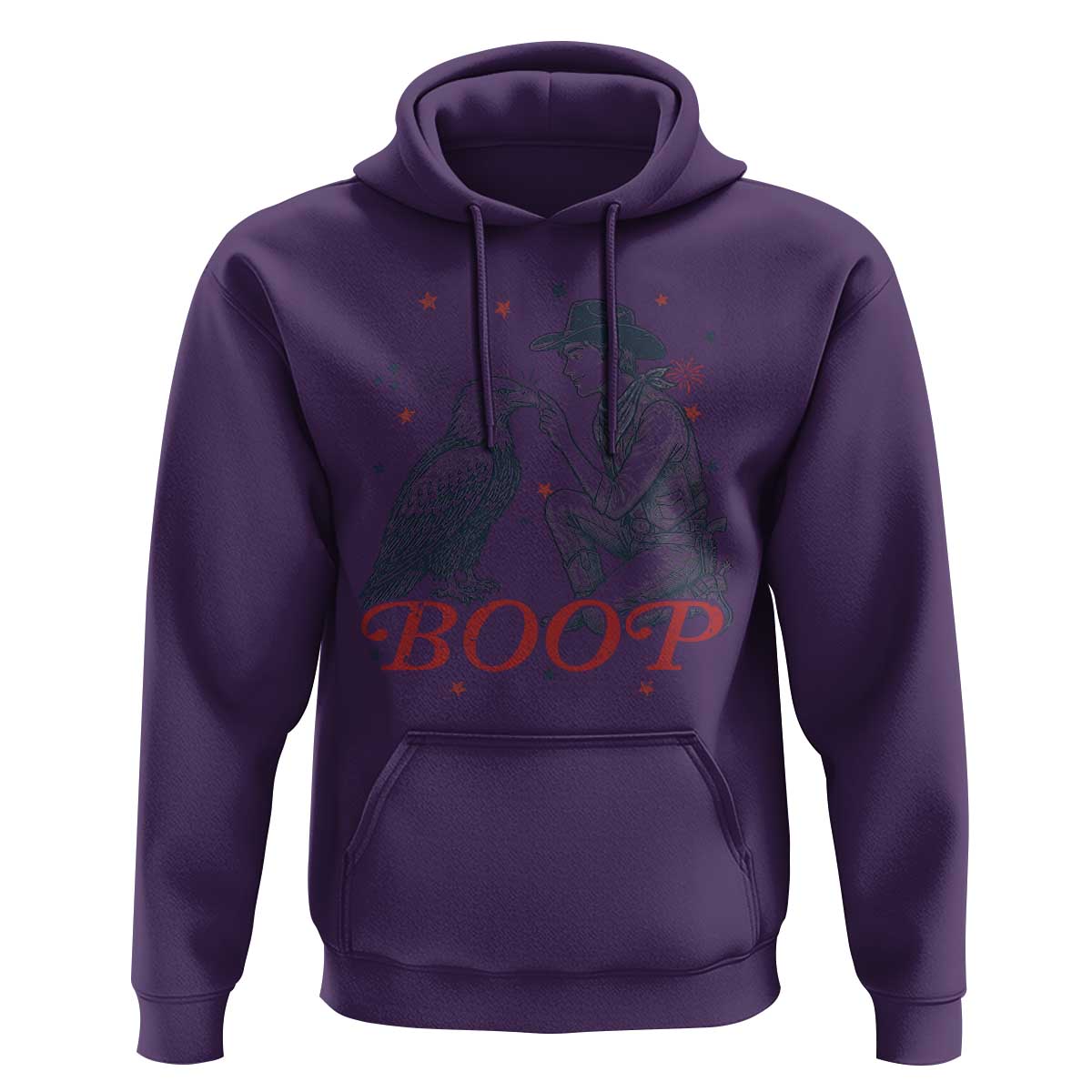 Boop Eagle Hoodie Western Cowboy Patriotic 4th of July