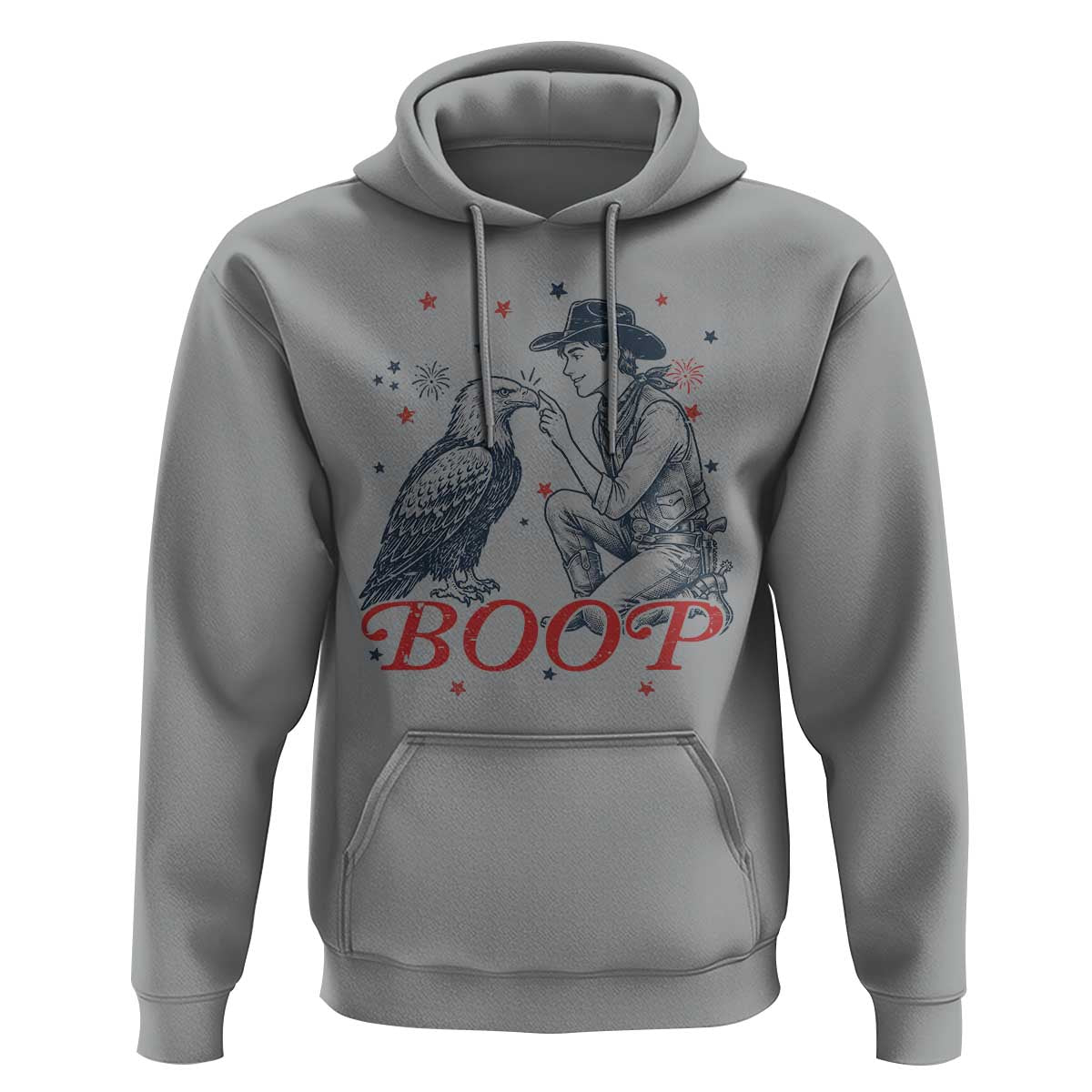 Boop Eagle Hoodie Western Cowboy Patriotic 4th of July