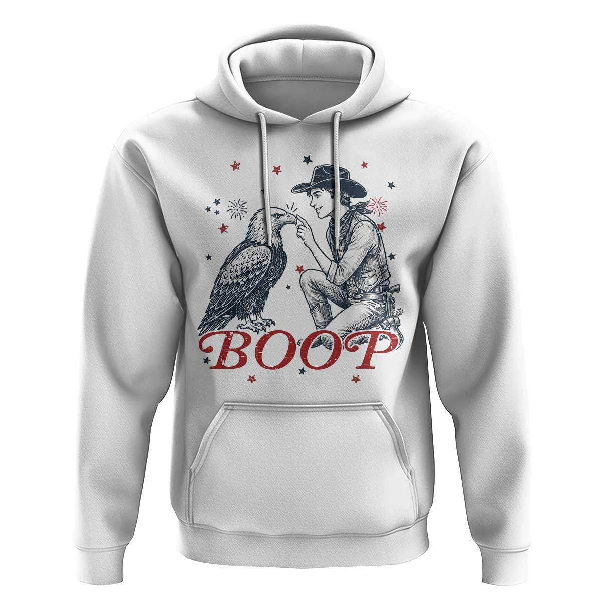 Boop Eagle Hoodie Western Cowboy Patriotic 4th of July