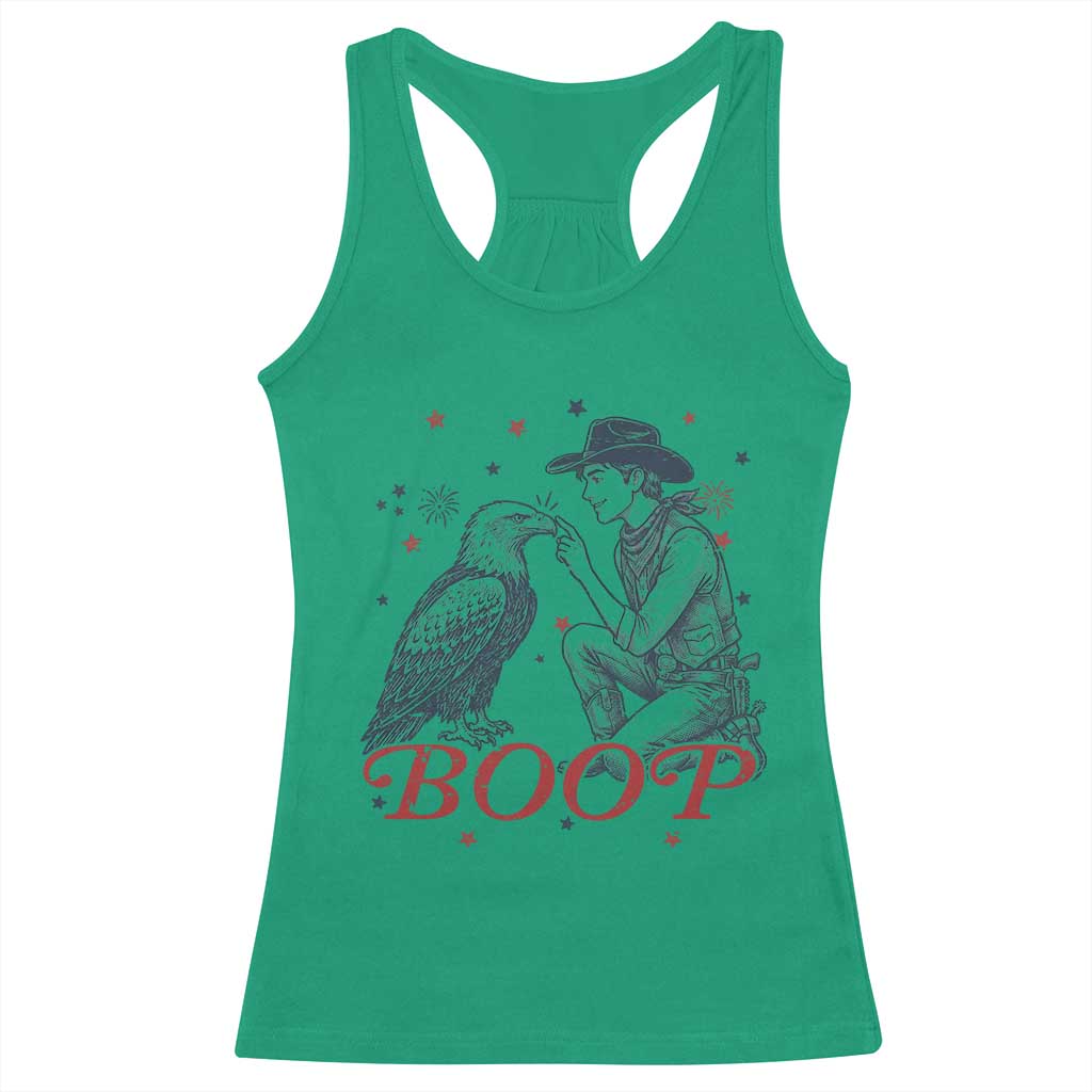 Boop Eagle Racerback Tank Top Western Cowboy Patriotic 4th of July
