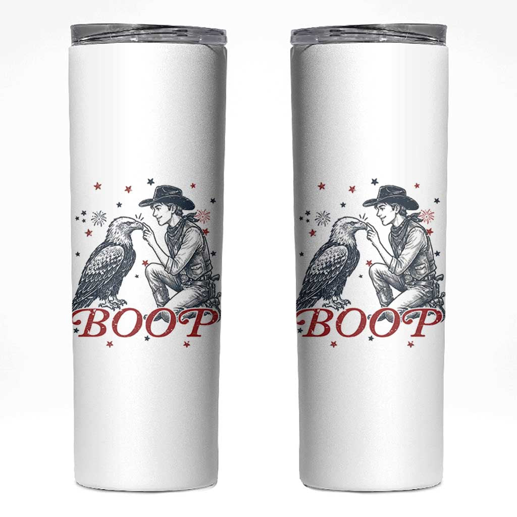 Boop Eagle Skinny Tumbler Western Cowboy Patriotic 4th of July