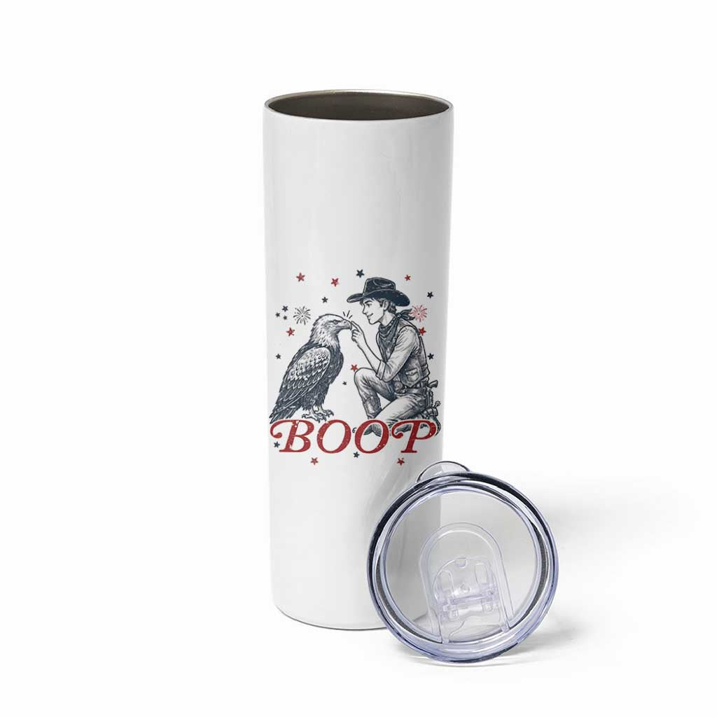 Boop Eagle Skinny Tumbler Western Cowboy Patriotic 4th of July