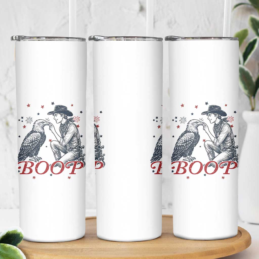 Boop Eagle Skinny Tumbler Western Cowboy Patriotic 4th of July