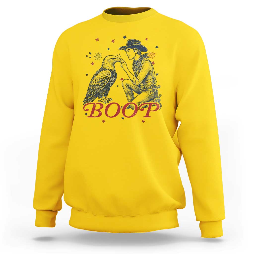 Boop Eagle Sweatshirt Western Cowboy Patriotic 4th of July