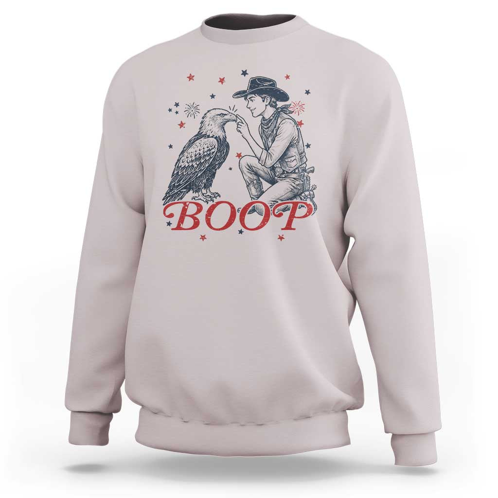 Boop Eagle Sweatshirt Western Cowboy Patriotic 4th of July