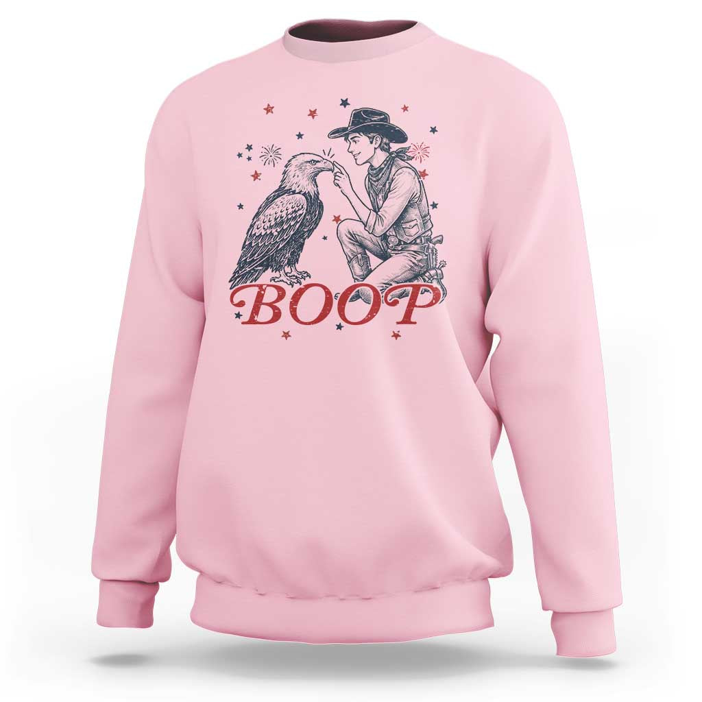 Boop Eagle Sweatshirt Western Cowboy Patriotic 4th of July
