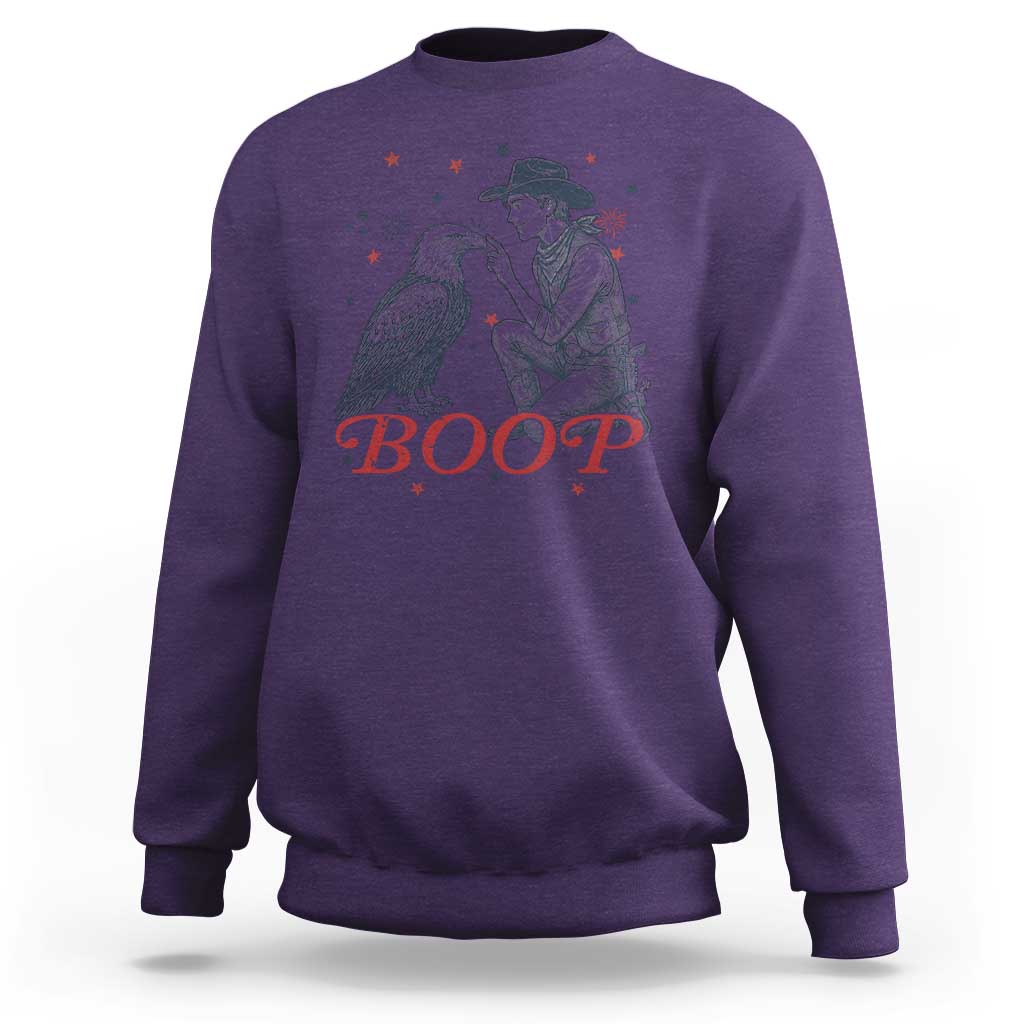 Boop Eagle Sweatshirt Western Cowboy Patriotic 4th of July