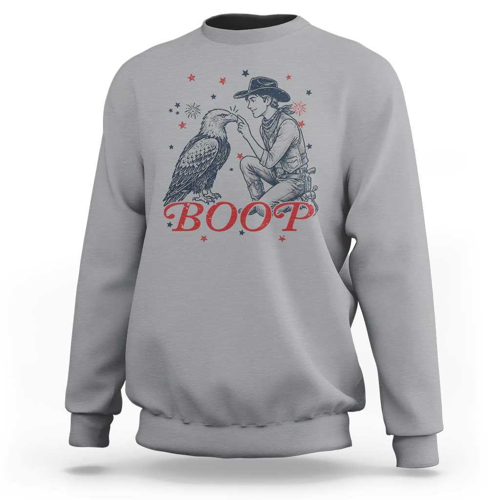Boop Eagle Sweatshirt Western Cowboy Patriotic 4th of July