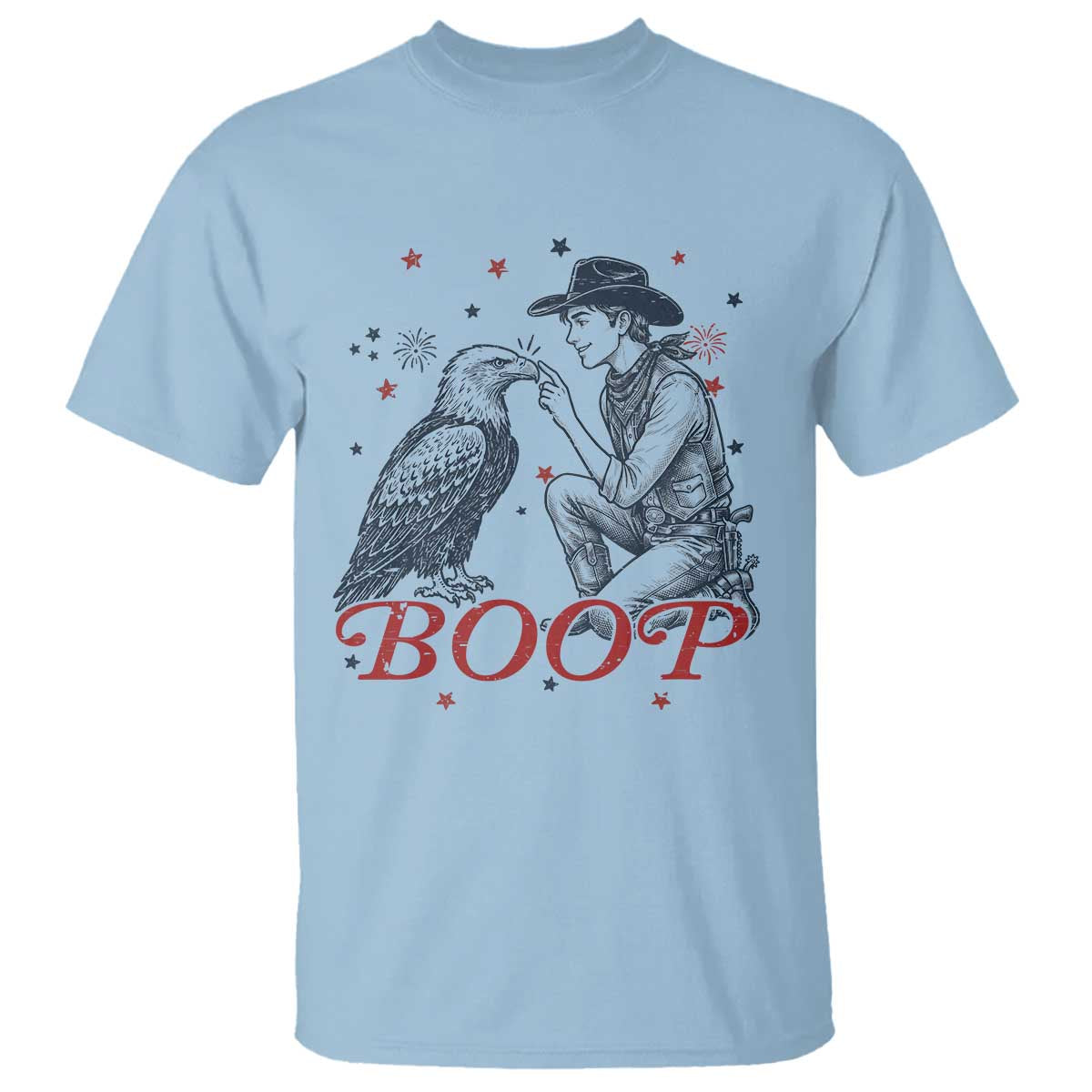 Boop Eagle T Shirt Western Cowboy Patriotic 4th of July