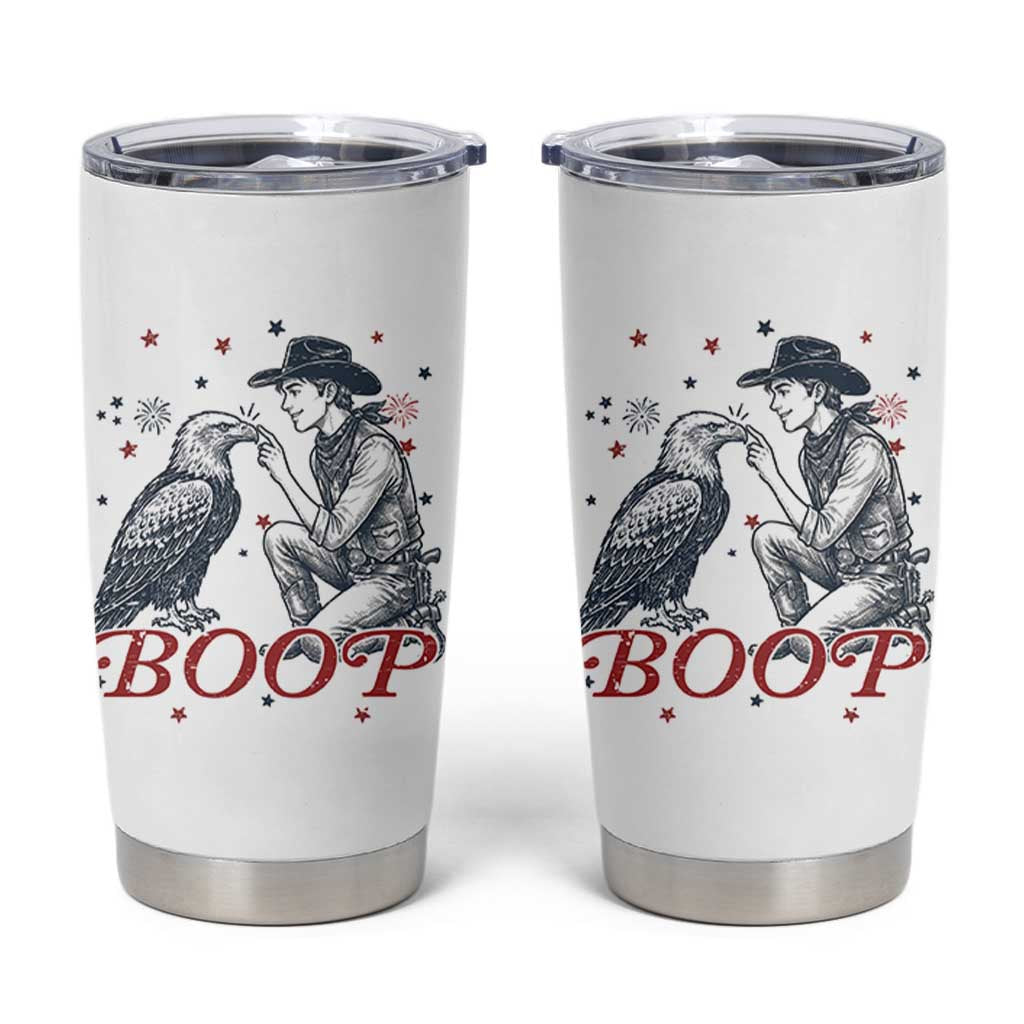 Boop Eagle Tumbler Cup Western Cowboy Patriotic 4th of July