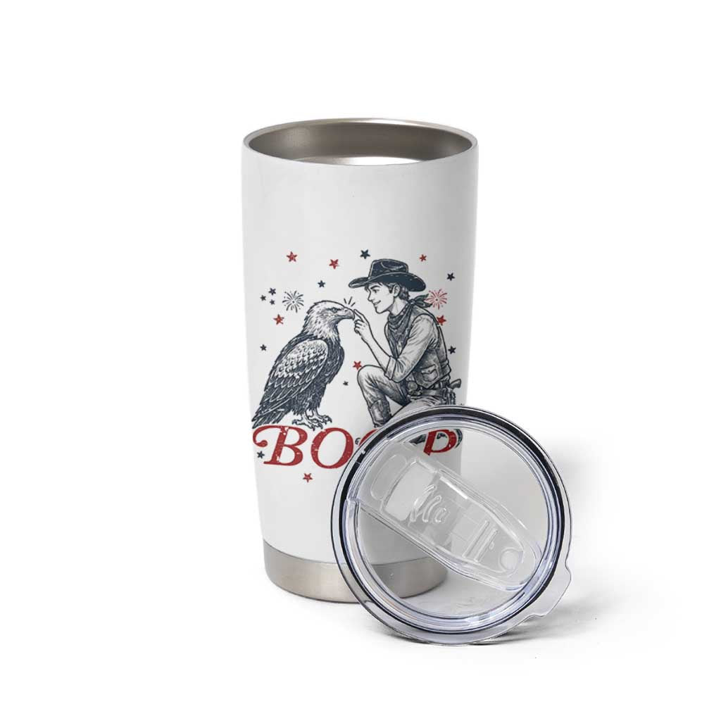 Boop Eagle Tumbler Cup Western Cowboy Patriotic 4th of July