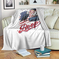 Boop Eagle Throw Blanket Western Cowgirl Patriotic USA American 4th of July