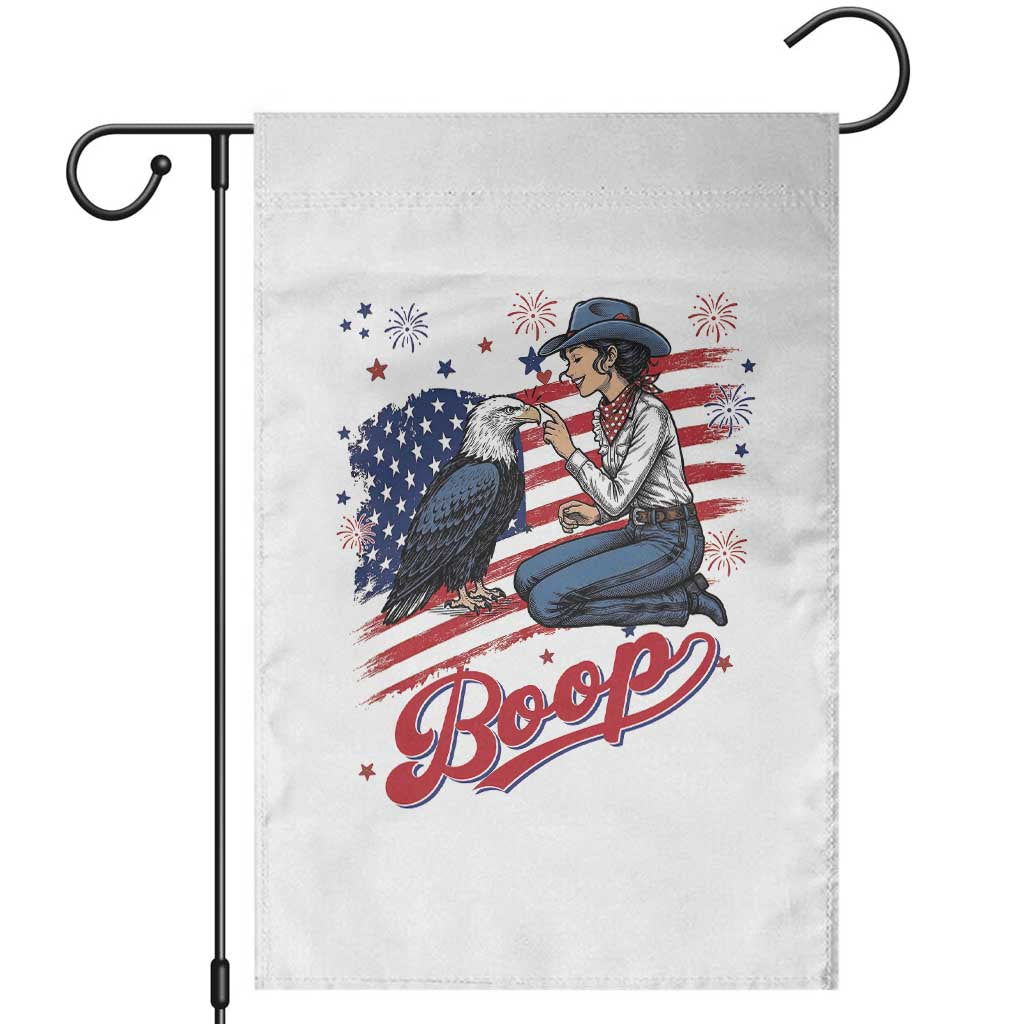 Boop Eagle Garden Flag Western Cowgirl Patriotic USA American 4th of July