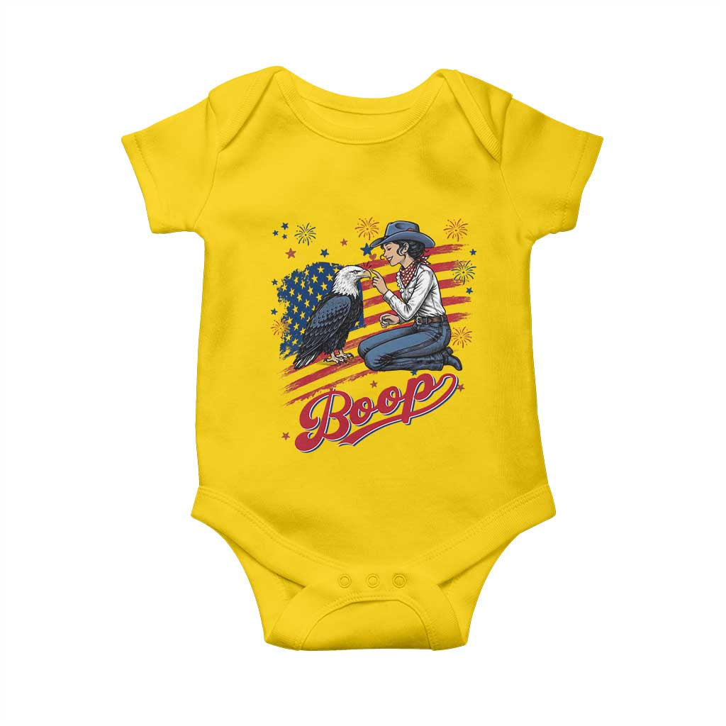 Boop Eagle Baby Onesie Western Cowgirl Patriotic USA American 4th of July