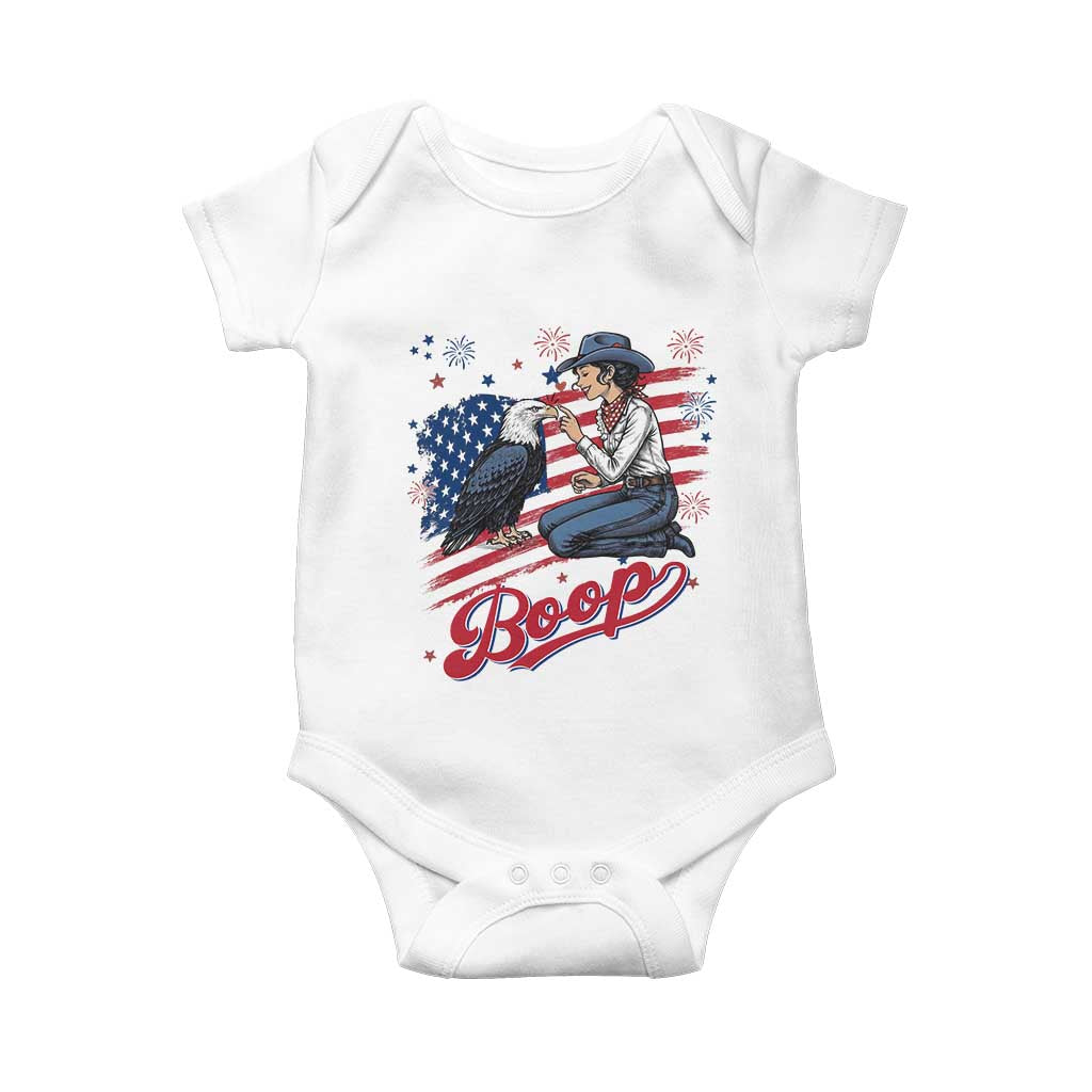 Boop Eagle Baby Onesie Western Cowgirl Patriotic USA American 4th of July