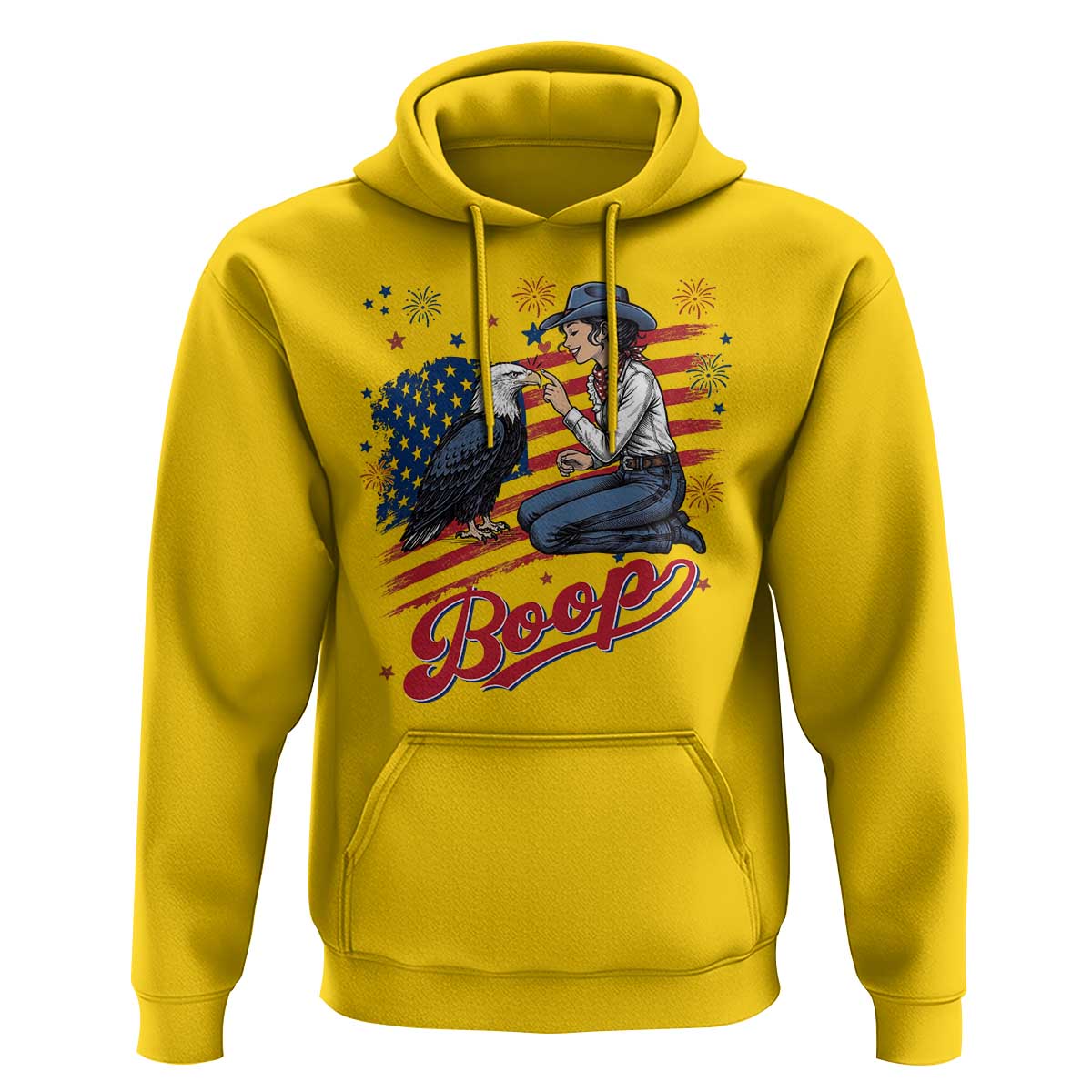 Boop Eagle Hoodie Western Cowgirl Patriotic USA American 4th of July