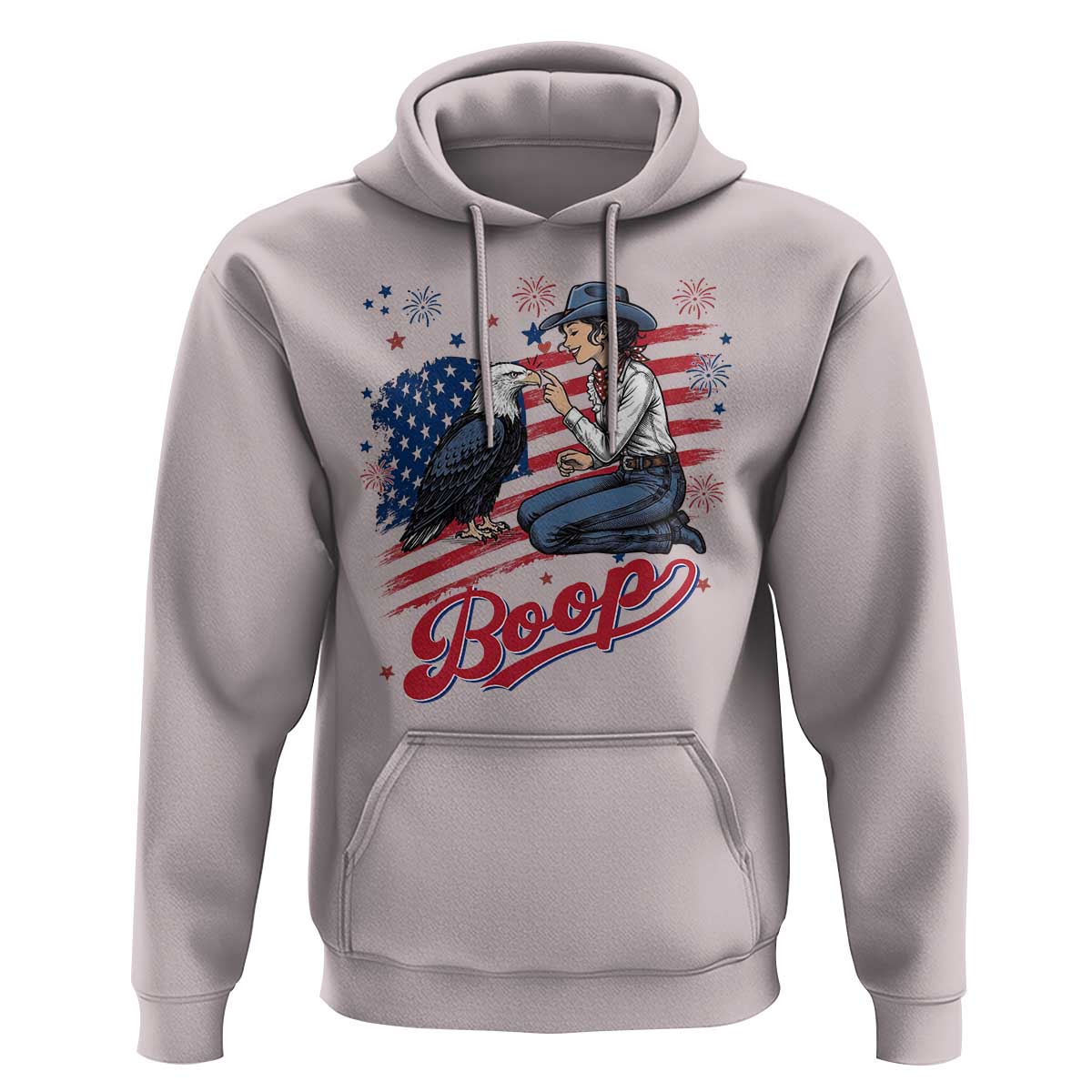 Boop Eagle Hoodie Western Cowgirl Patriotic USA American 4th of July