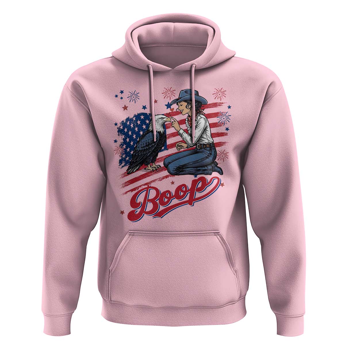 Boop Eagle Hoodie Western Cowgirl Patriotic USA American 4th of July