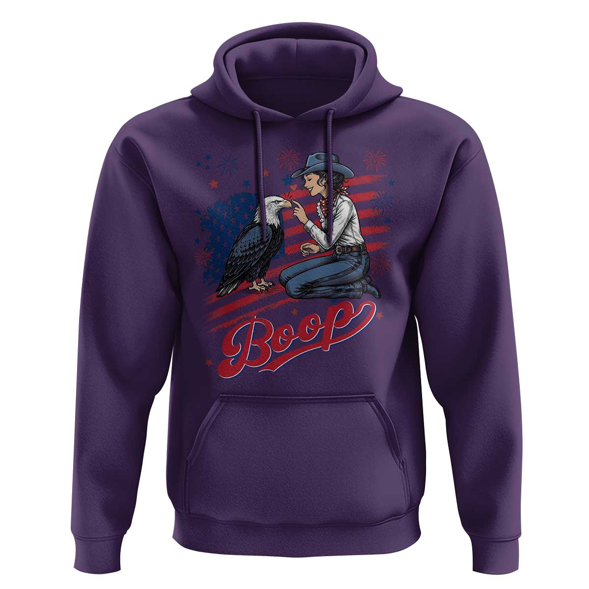 Boop Eagle Hoodie Western Cowgirl Patriotic USA American 4th of July