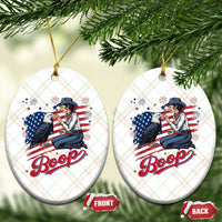 Boop Eagle Ceramic Ornament Western Cowgirl Patriotic USA American 4th of July