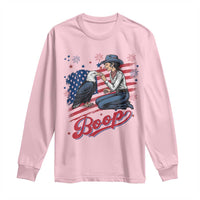 Boop Eagle Long Sleeve Shirt Western Cowgirl Patriotic USA American 4th of July