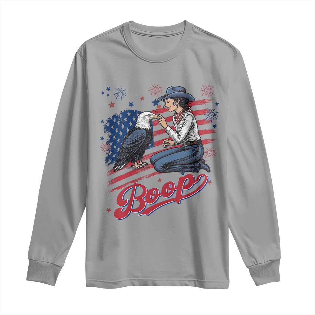 Boop Eagle Long Sleeve Shirt Western Cowgirl Patriotic USA American 4th of July