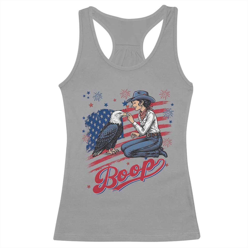 Boop Eagle Racerback Tank Top Western Cowgirl Patriotic USA American 4th of July